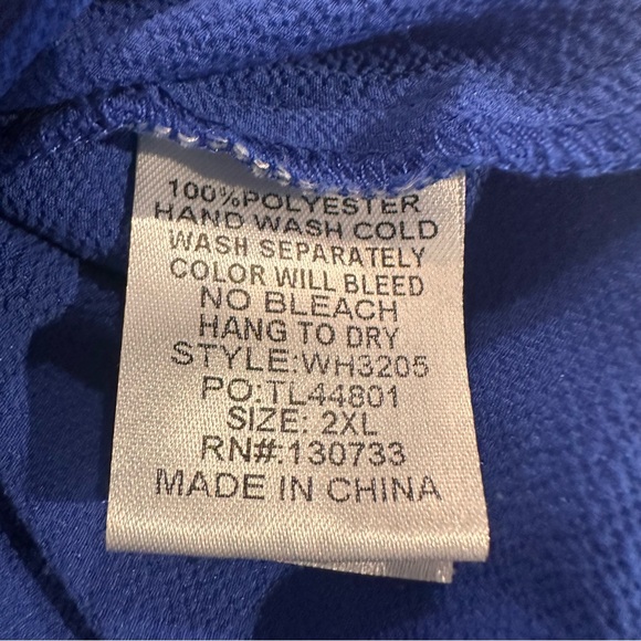 Umgee Womens Mesh Burnout Bell Sleeve Top Size 2XL Royal Blue Sheer Boho Flowy - Picture 7 of 9